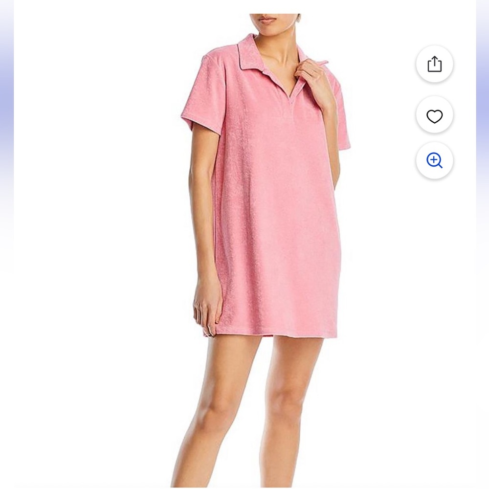 Wayf Pink Terry polo mini dress-worn about‎ 3 times